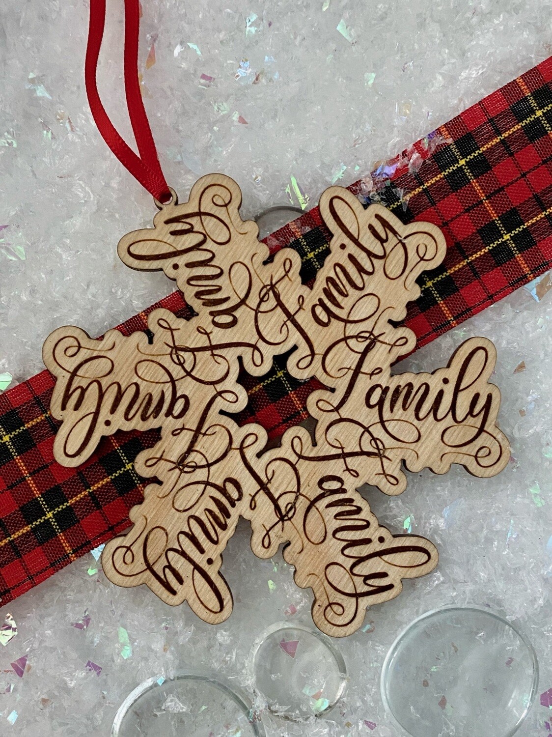 Family Snowflake-Wooden