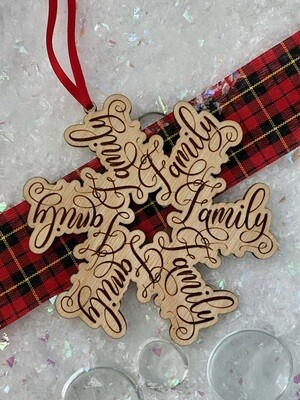 Family Snowflake-Wooden
