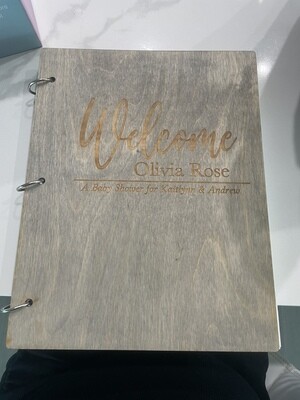 Custom Wood Guest Book