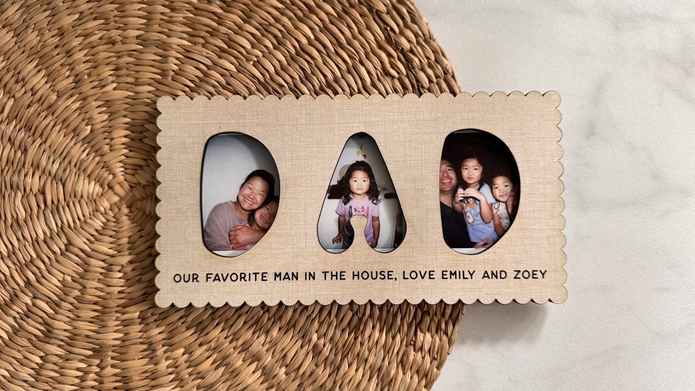 Personalized “Best Dad Ever” Photo Frame