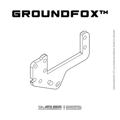 GroundFox v1.1/v1.2 Rails servo winch mounting