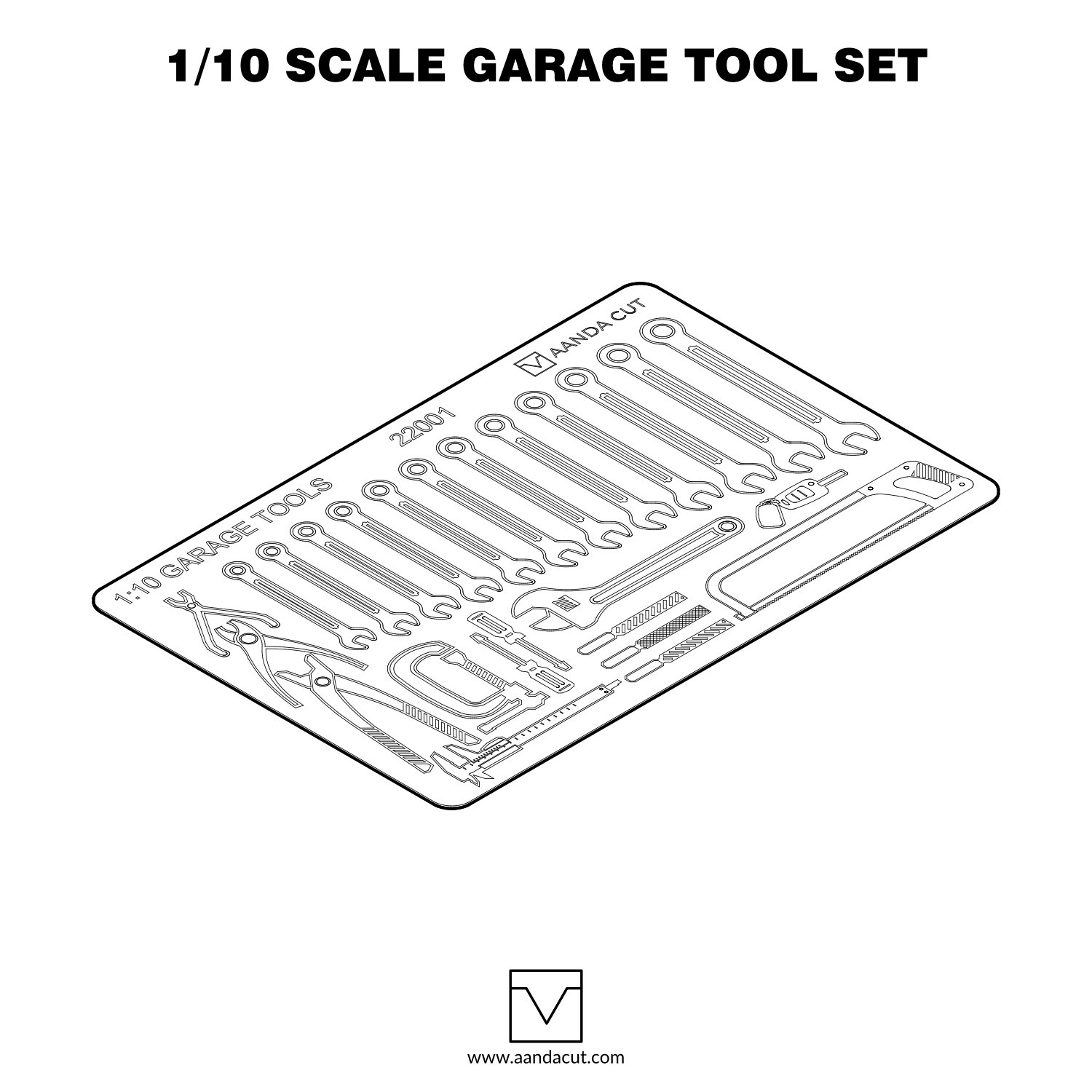 Aanda Cut 1/10 scale garage tool set