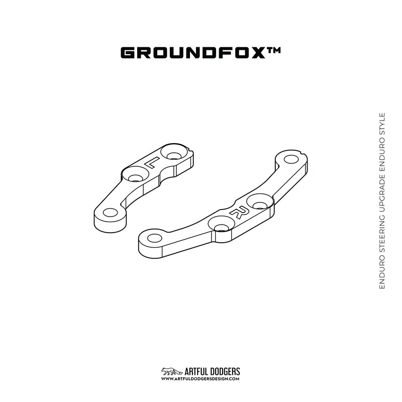 Enduro Steering Plates upgrade Element RC Better Caster and Steering (Straight axles)