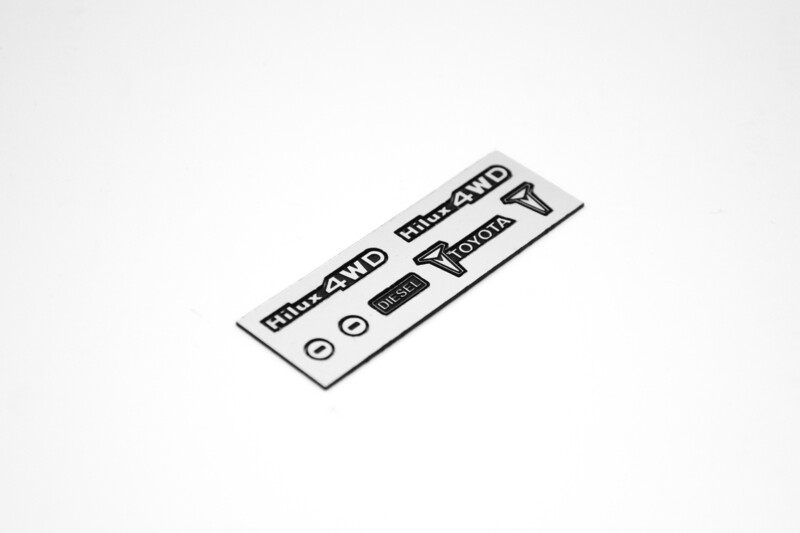 RC4WD Trail Finder 2 Mojave Marlin Toyota Hilux scale emblems Type  2