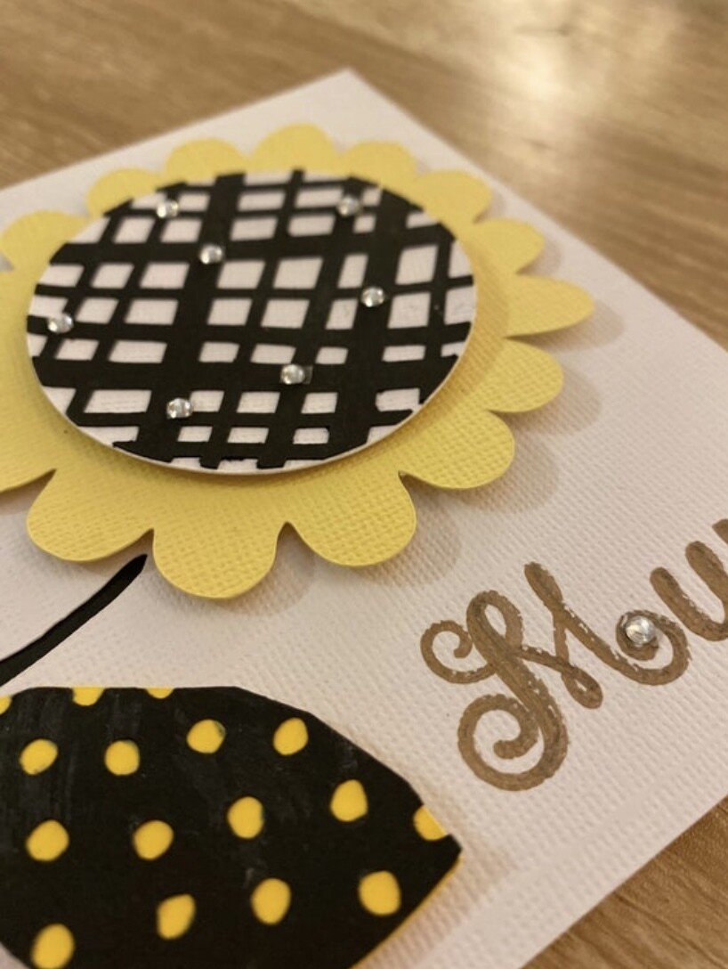 Handmade Sunflower Card