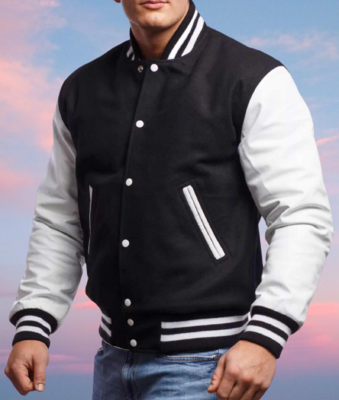 Plain Unisex Varsity Jacket