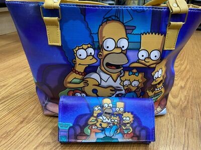 Simpsons family bag and wallet