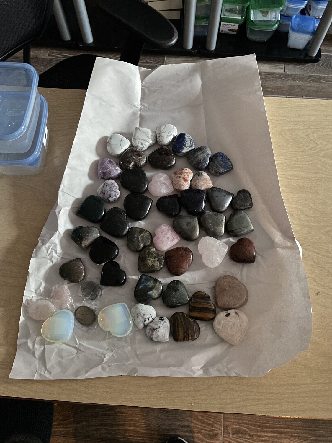 Rainbow Moonstone Heart