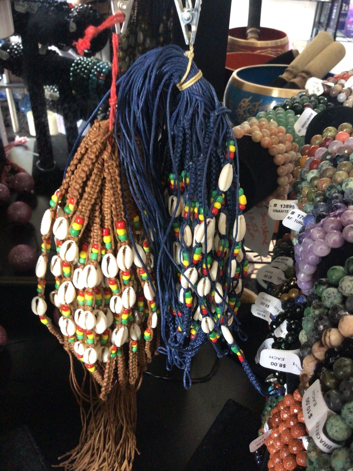 Cowrie Shell Bracelet Blue