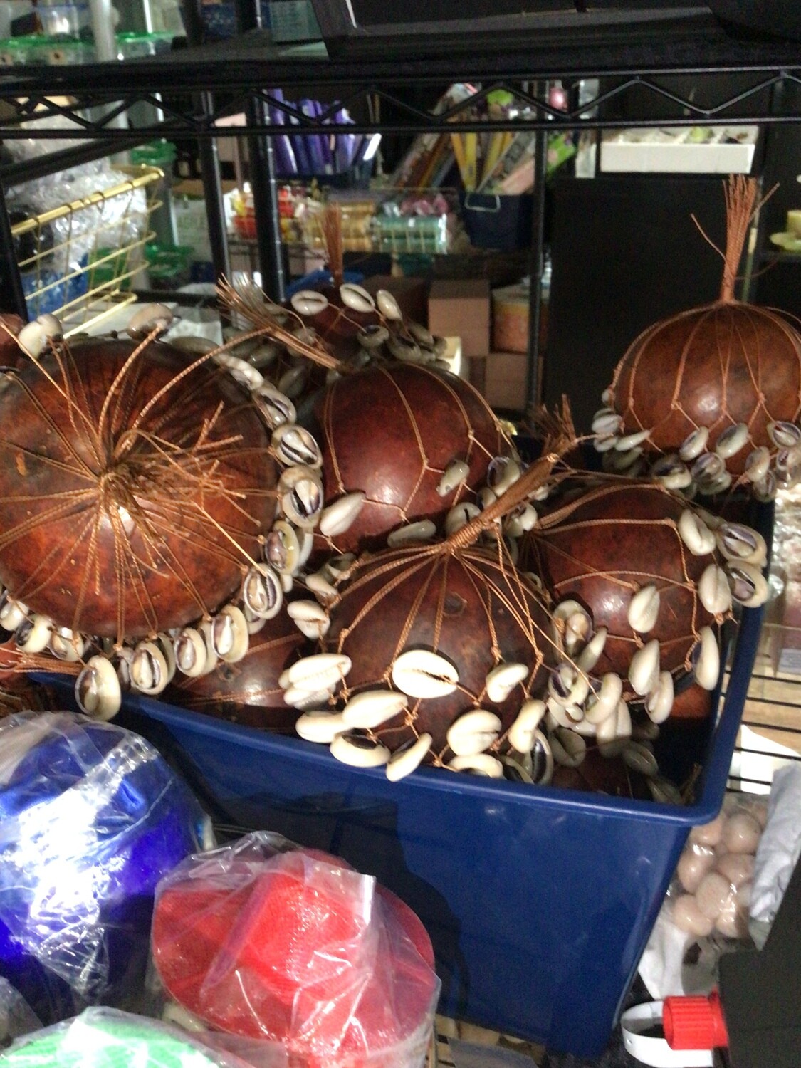 Cowrie Shell Gourd Shaker
