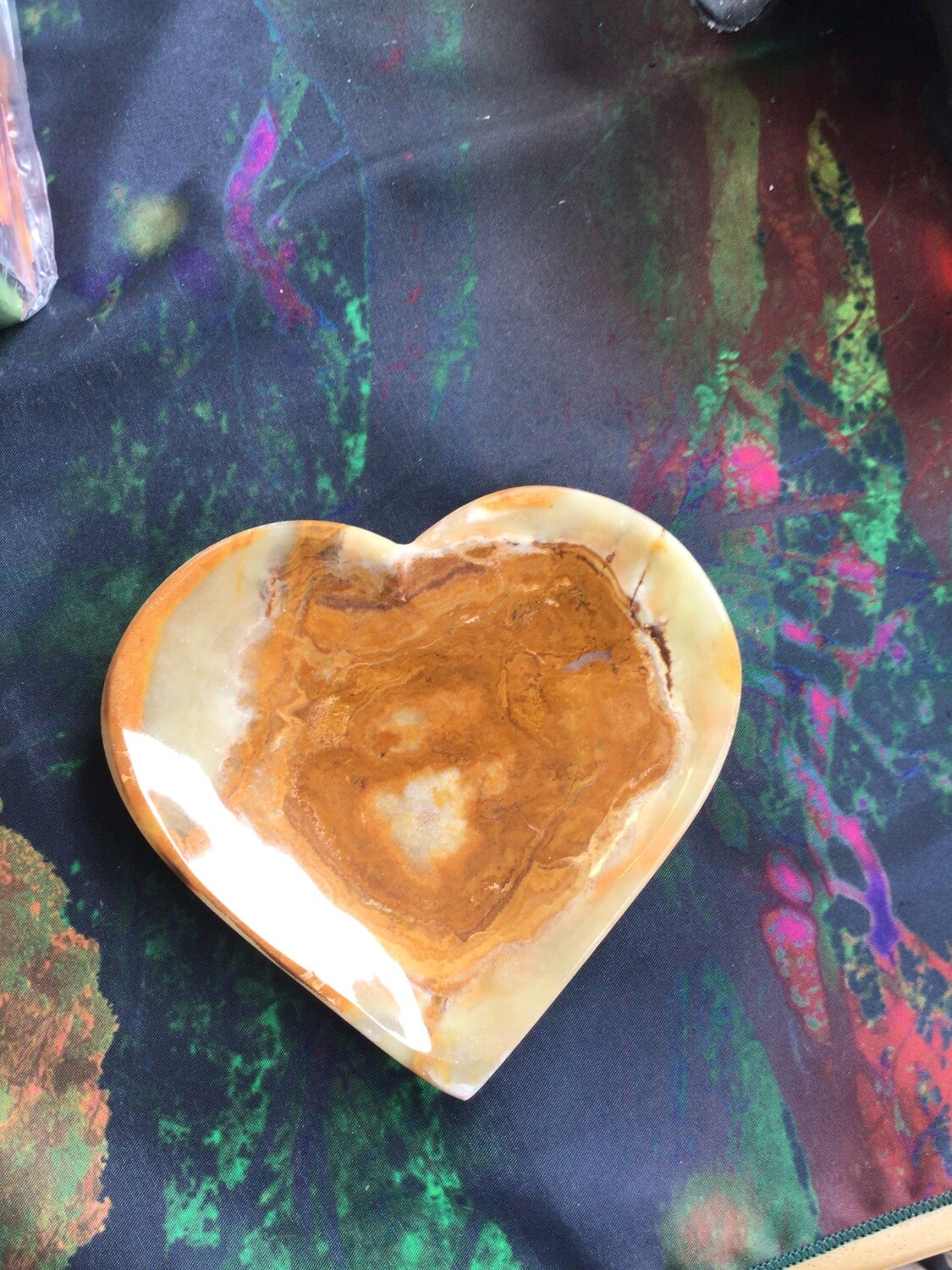 Green Onyx Heart Plates 