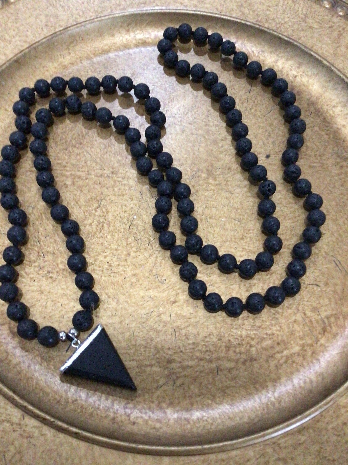 Bead Necklaces - Strength (Lava Stone)