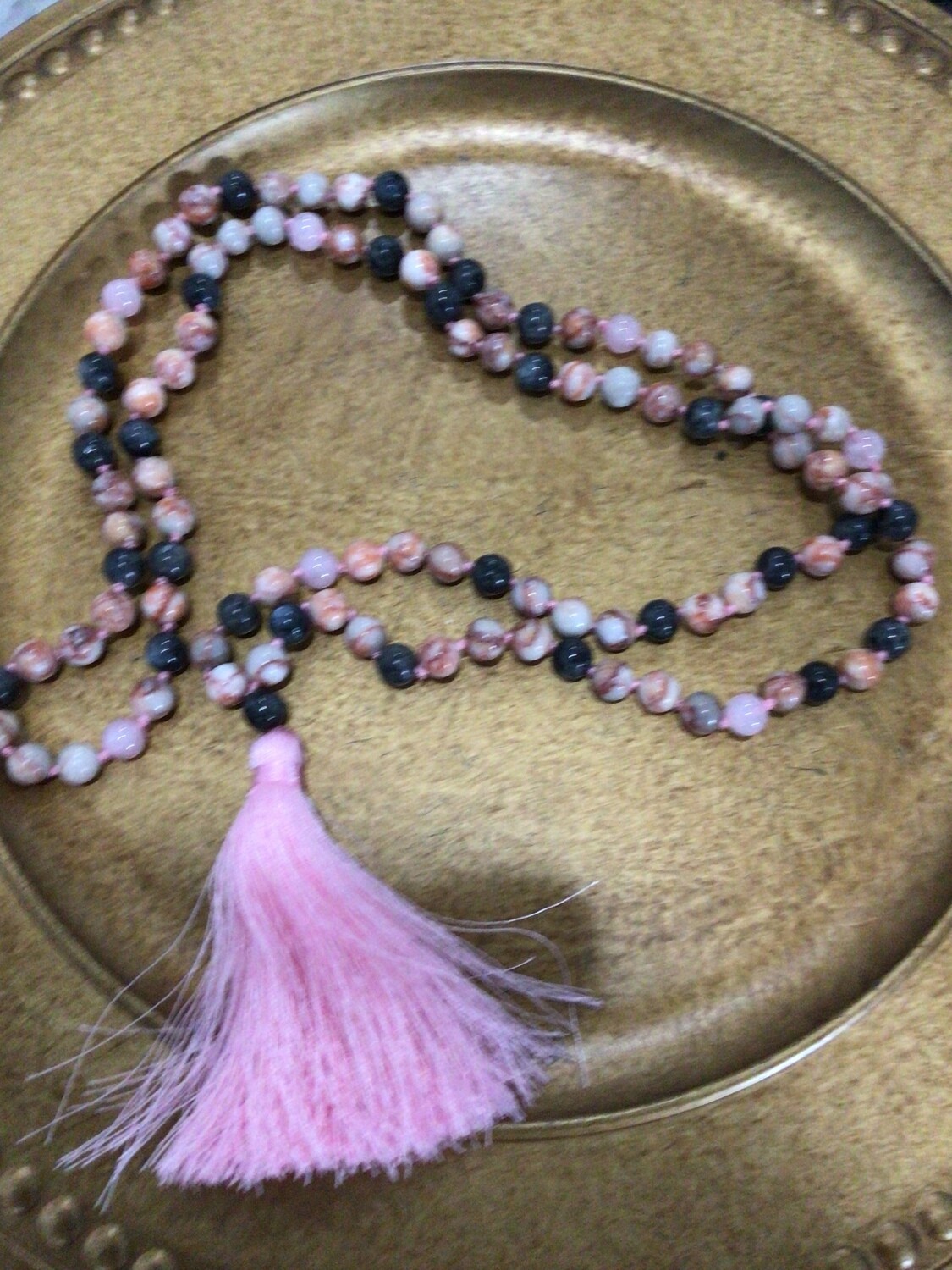 Bead Necklaces - Healing (Rose Quartz, Pink Zebra Pearl &amp;Labradorite)