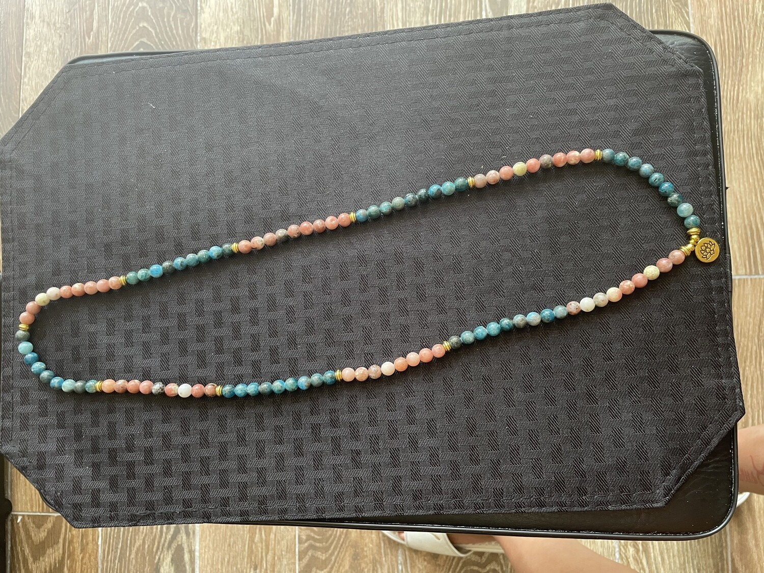 Bead Necklaces - Essence (Rhodonite &amp; Blue Apatite)