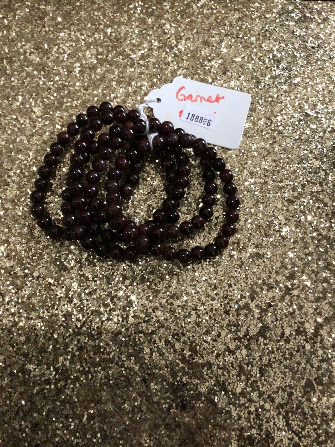 Garnet Bead Bracelet