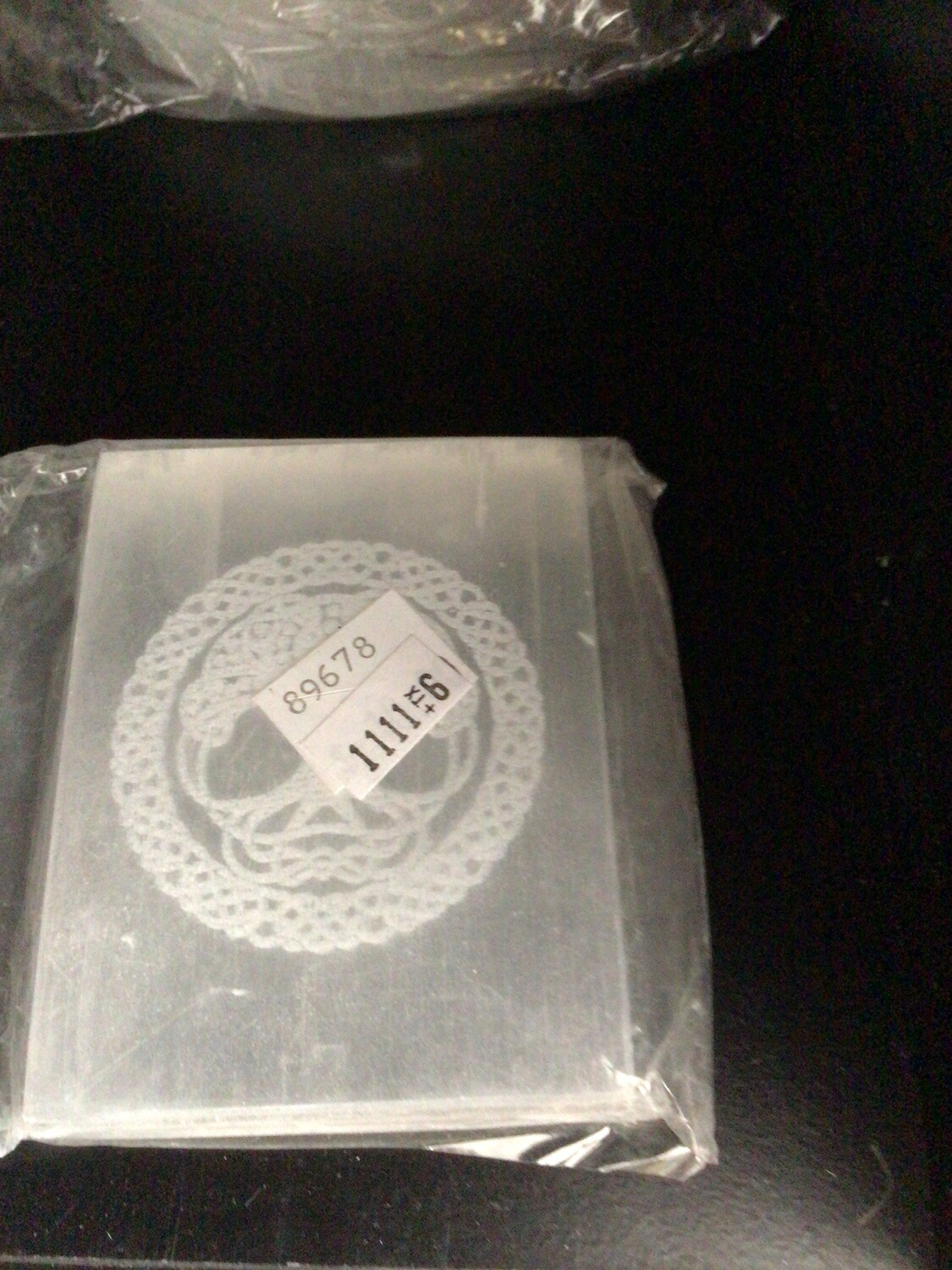 Selenite Charge Plate (Sq Etched)