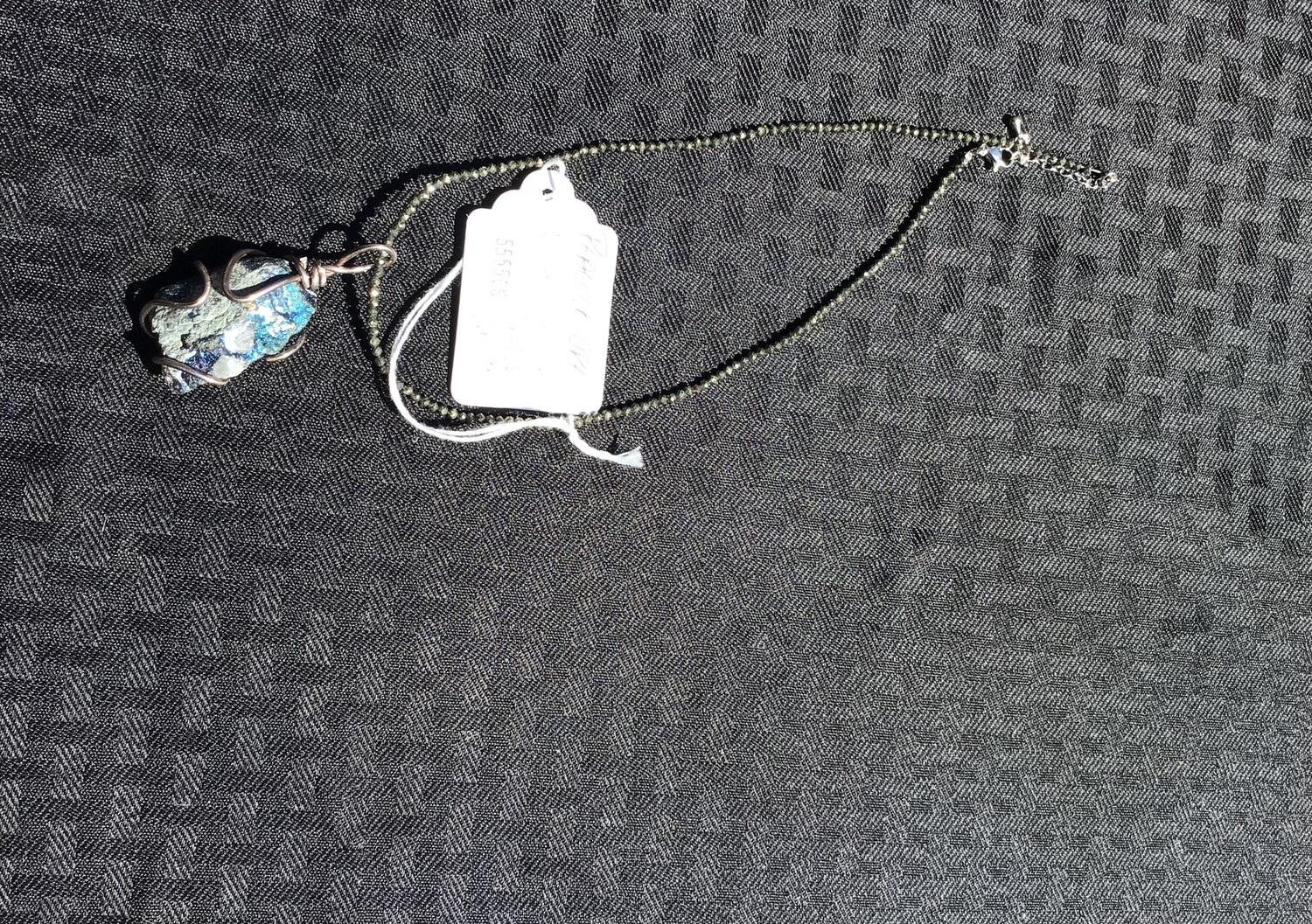 Snow White ( Peacock Ore Pyrite Necklace )