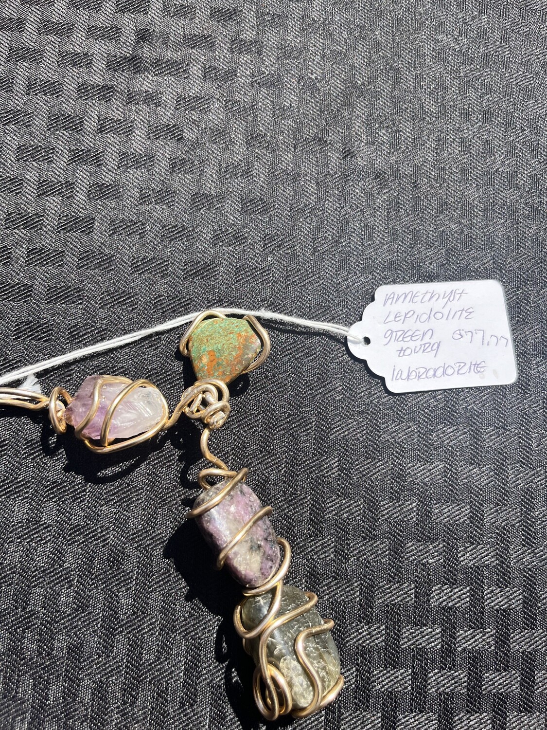 Pocahontas (Amethyst Lepidolite Green Tourquoise Labrodorite)