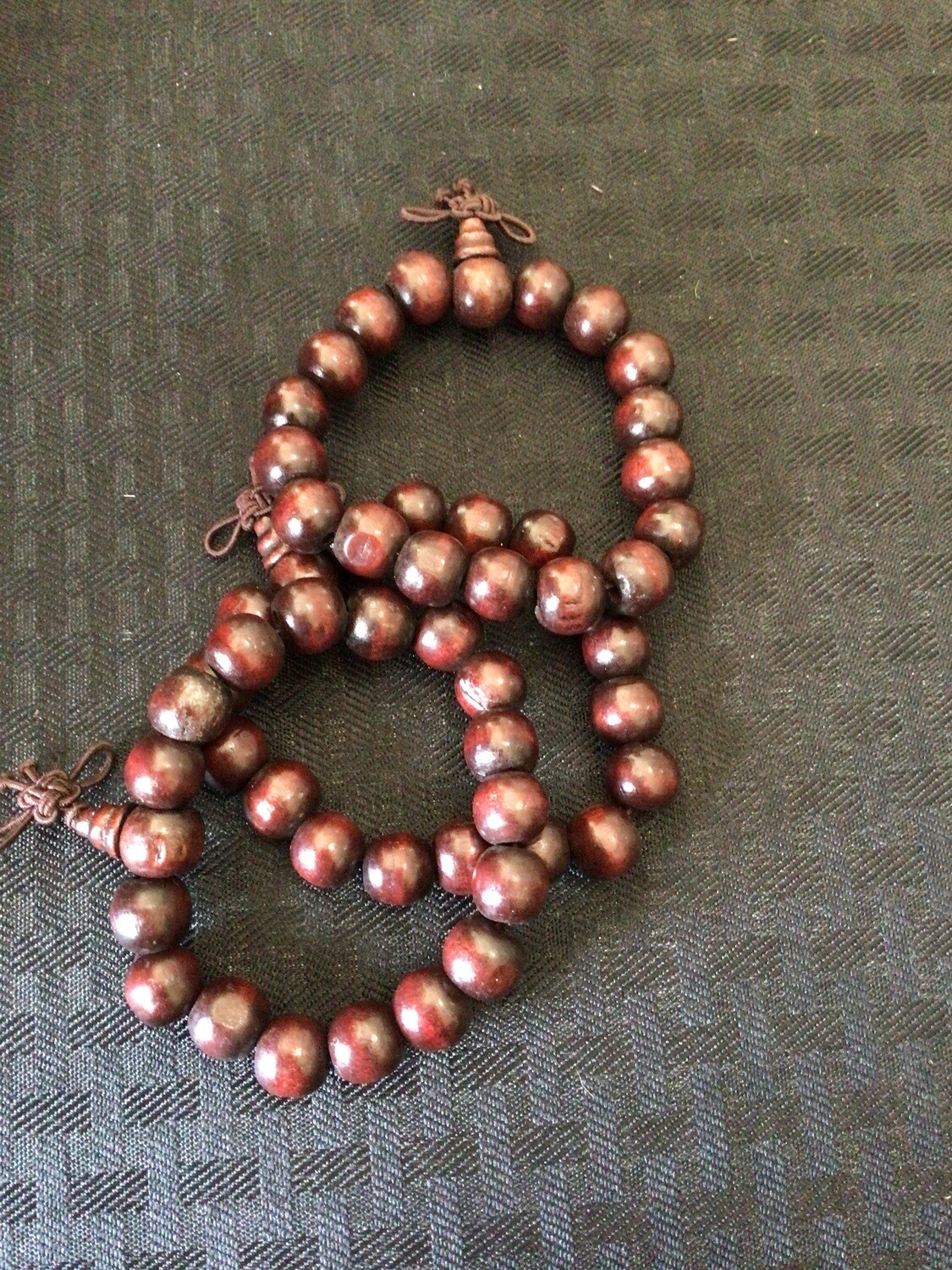 Red Wood Bead Bracelet
