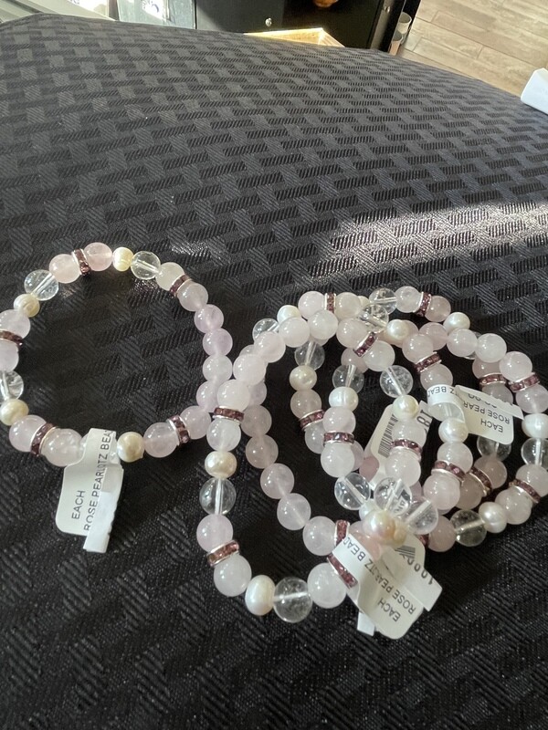 Rose Pearl Quartz Bracelet