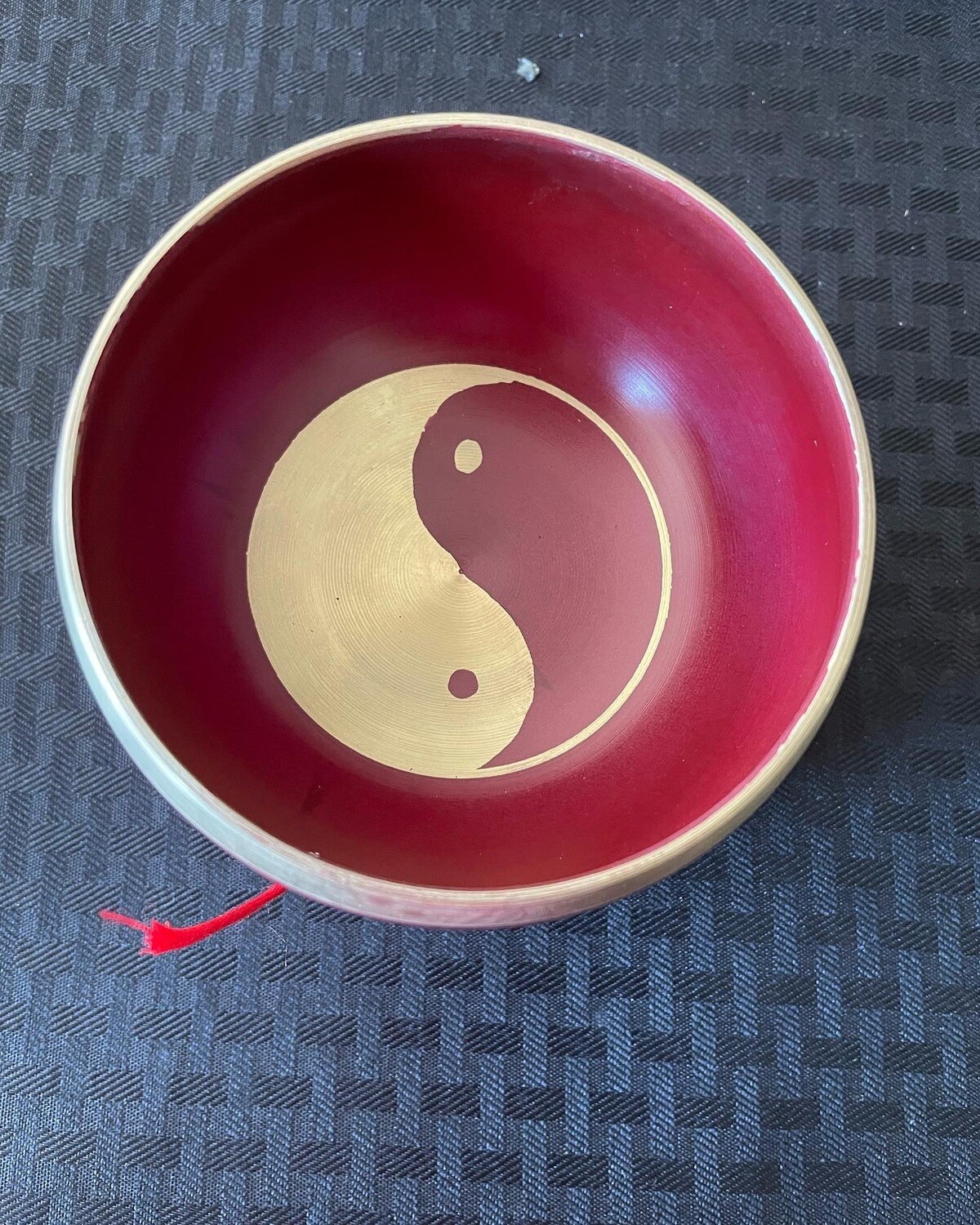 Red Ying Yang Singing Bowl