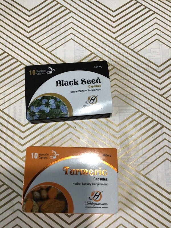 Turmeric or Black Seed Herbal Capsule Pk