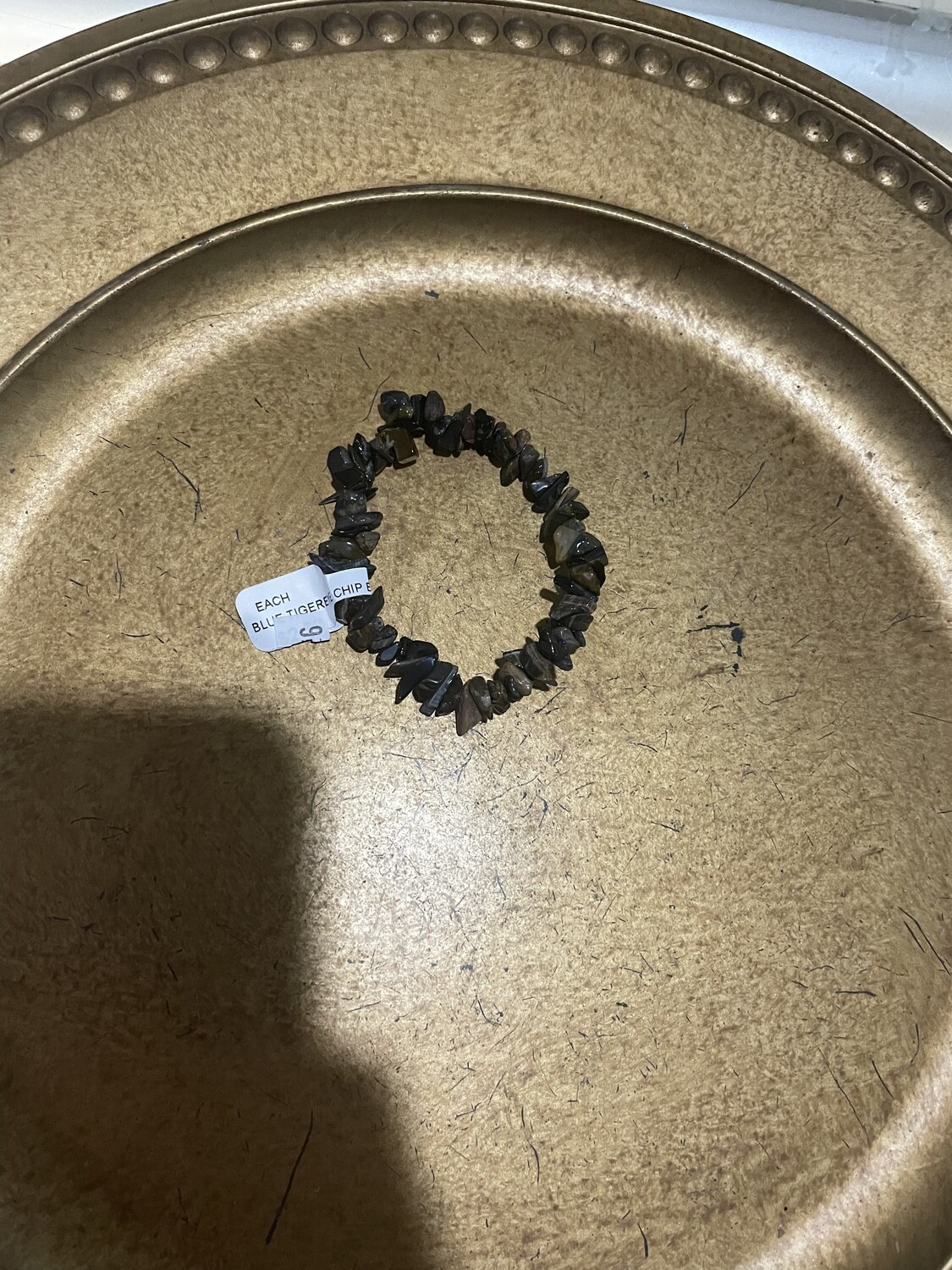 Blue Tiger&#39;s Eye Chip Bracelet