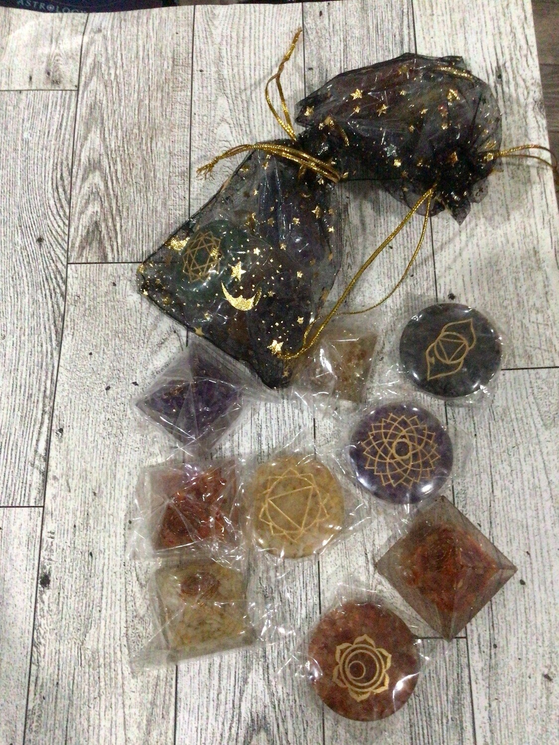 7 Chakras Stone Bags
