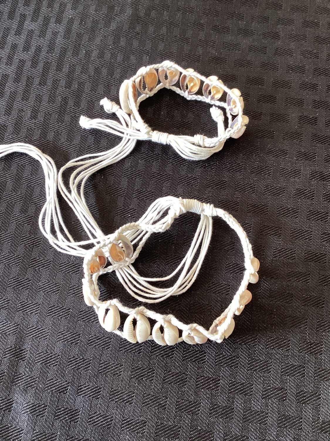 White Braid Shell Choker &amp; Bracelet Set
