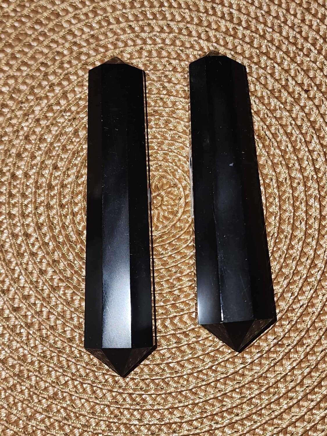 Black Obsidian Double Terminated Polished Points