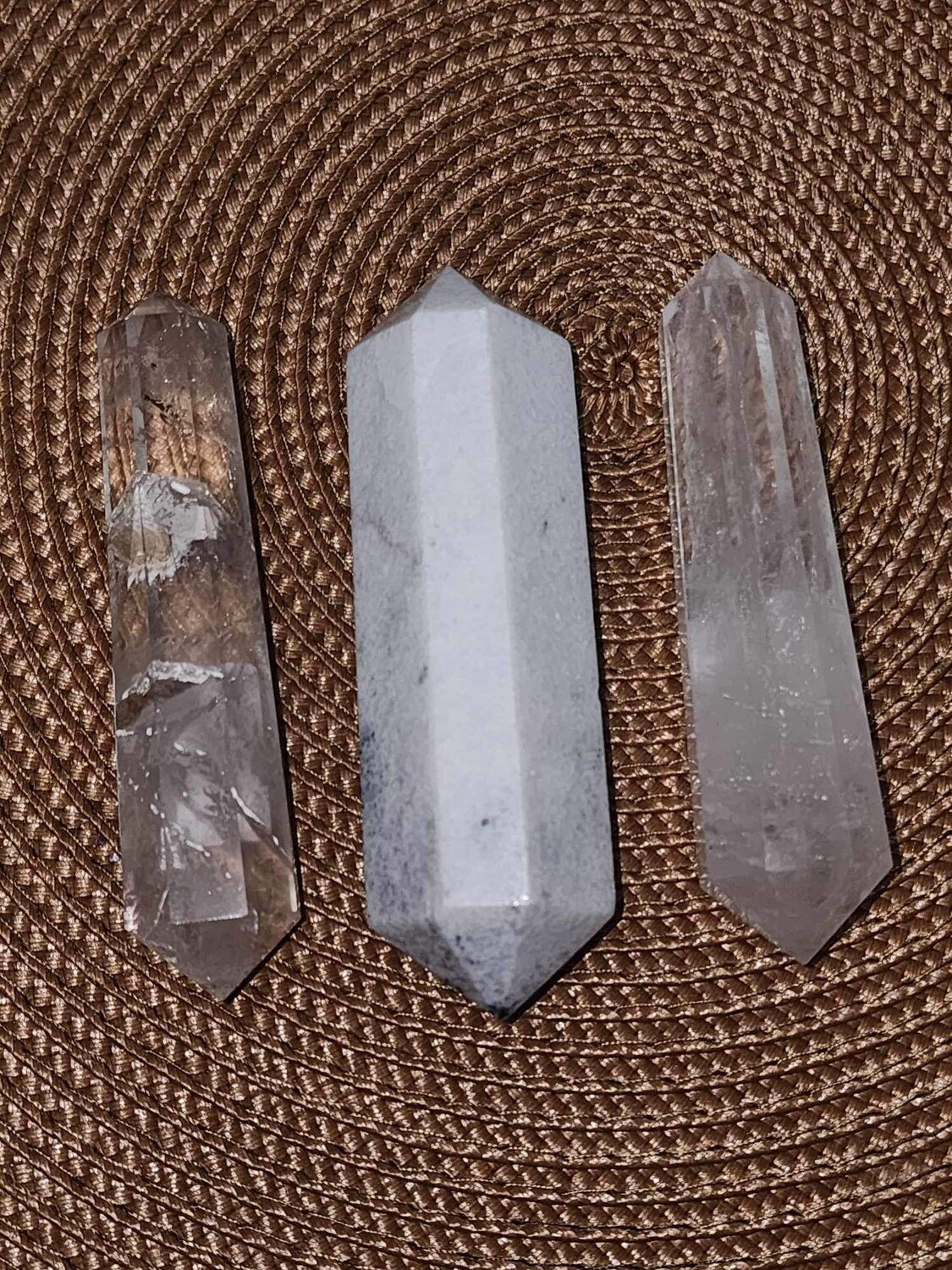 White Onyx Double Terminated Polished Points