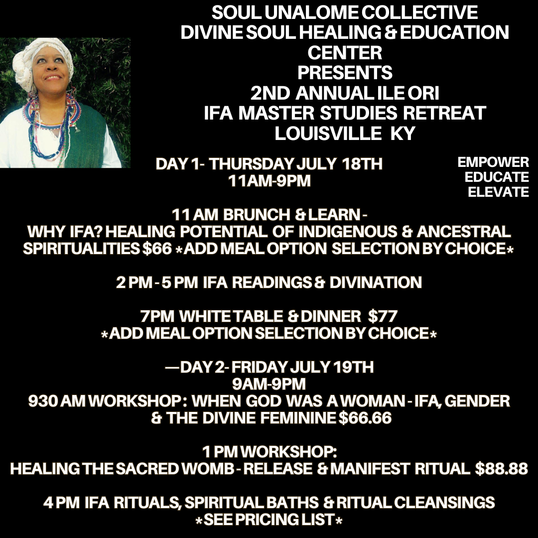 Ifa Master Studies Retreat - Lunch &amp; Learn: Working with Oracles: Master Class on Obi Divination