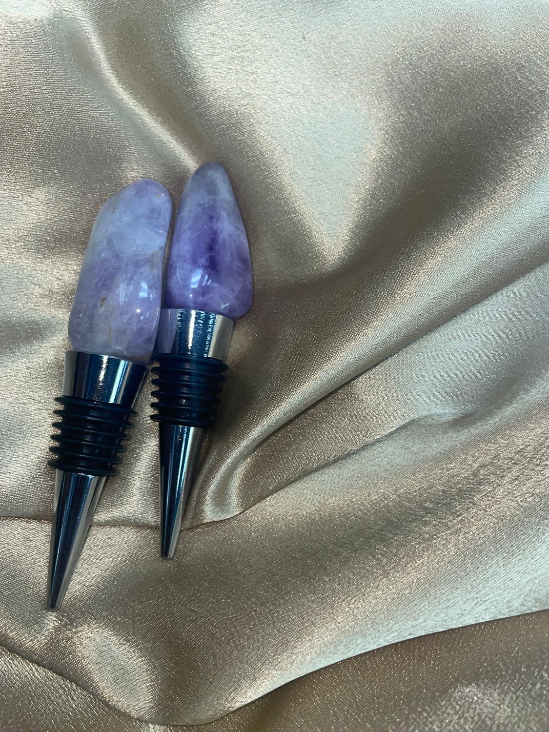 Amethyst Bottle Stoppers (Polished)
