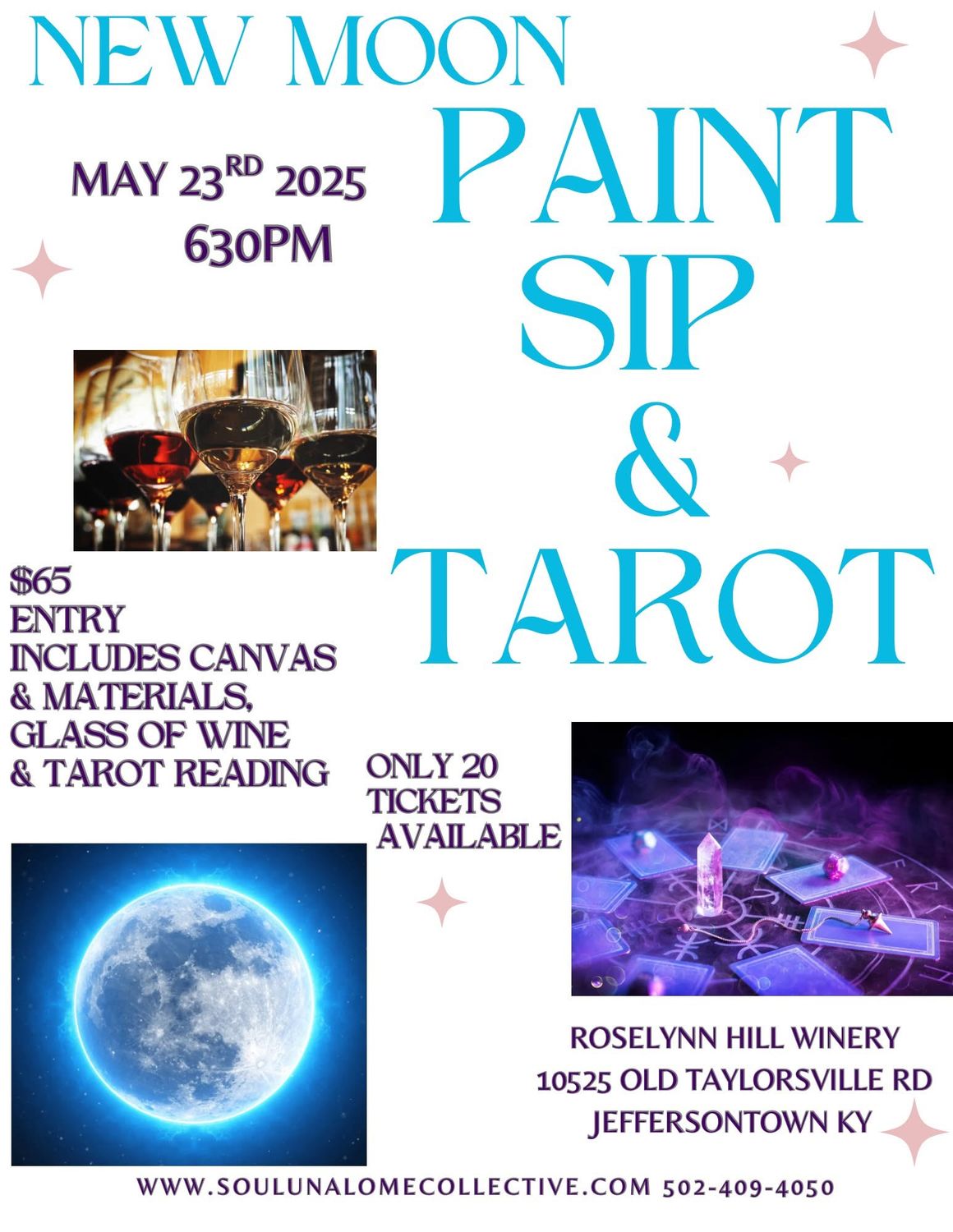 Moon Paint, Sip and Tarot