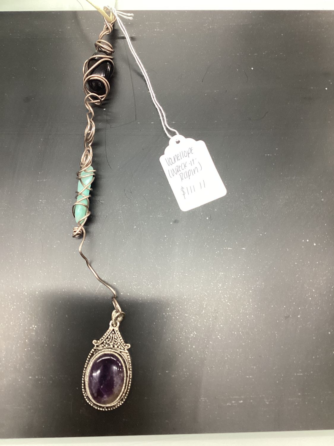 Vanellope (Larimer, Smoky Quartz, Amethyst Pend)