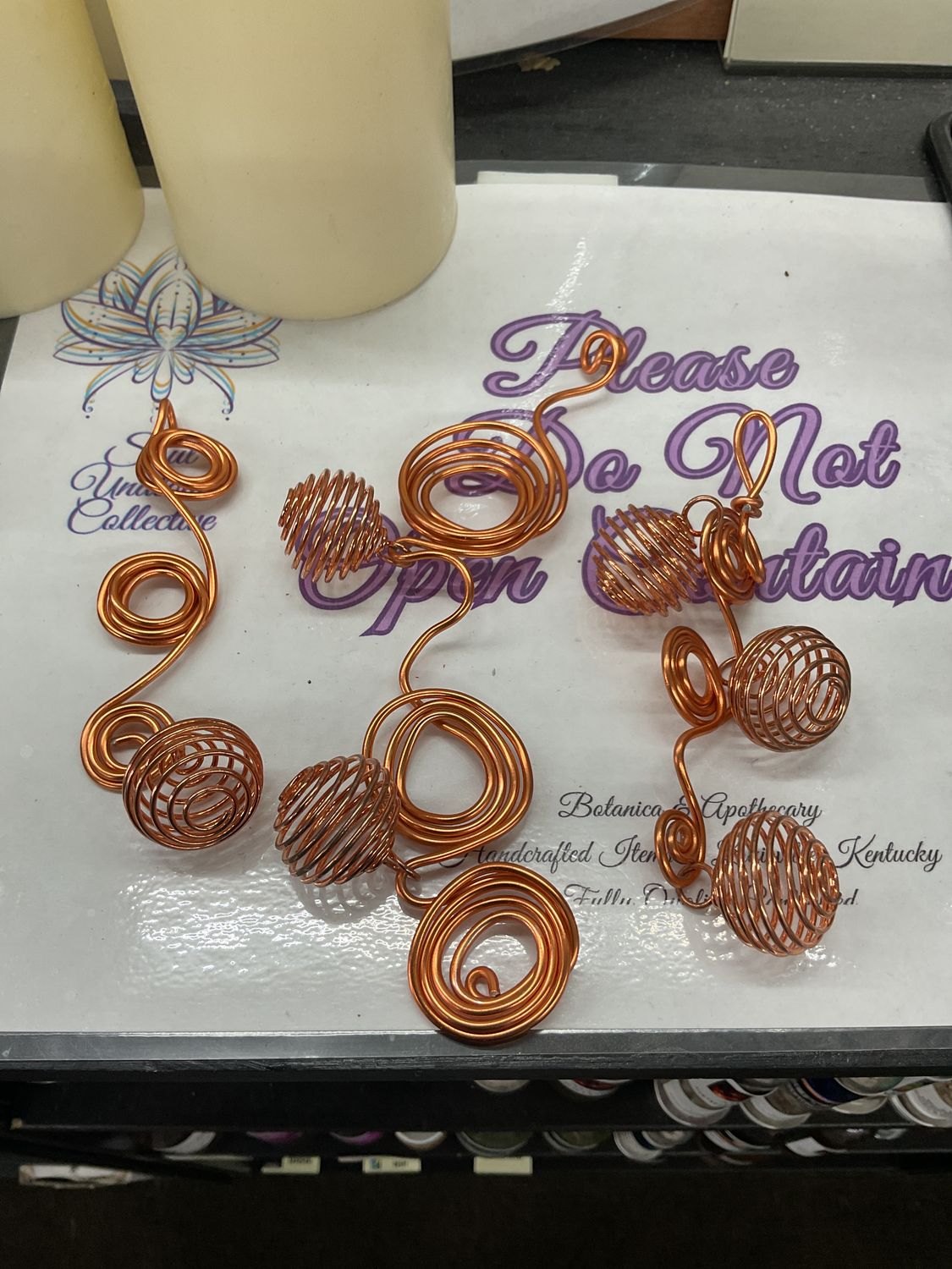 Spiral Copper Cage Spiral Copper Cage, Cages: 2 Cages