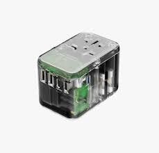 Powerology Universal Multi-Port Travel Adapter with 4 Type-C