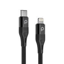 Porodo  type c lightning USB Cable 1M 2.4A – Black