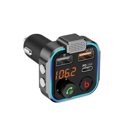 Smart car charger FM Transmitter With 24W PD Port