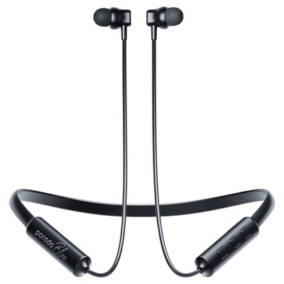 Porodo Blue ENC Neckband In-Ear Earphones - Black