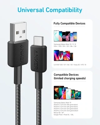 Anker 322 USB-A to USB-C Cable 1.8 M.