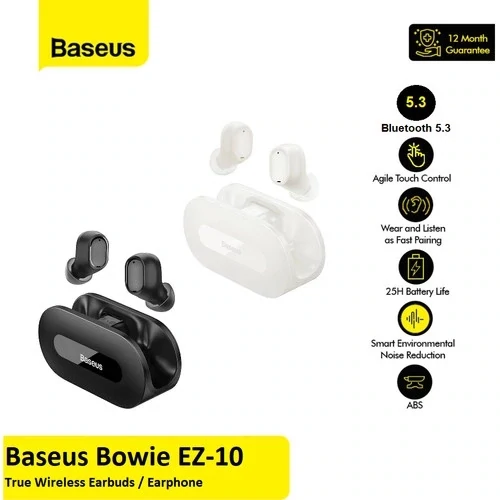 BOWIE EZ10 TRUE WIRELESS EARPHONE WHITE سماعة