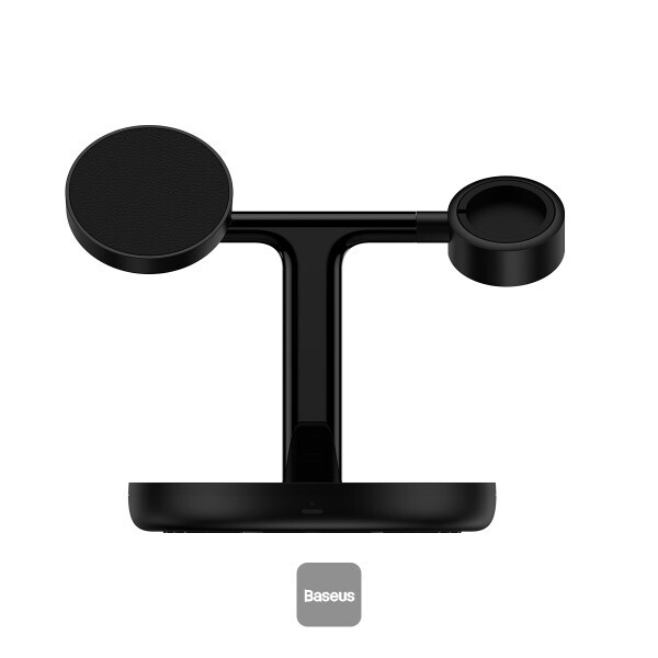 SWAN 3IN1 WIRELESS MAGNETIC CHARGER NRACKET 20W BLACK شاحن