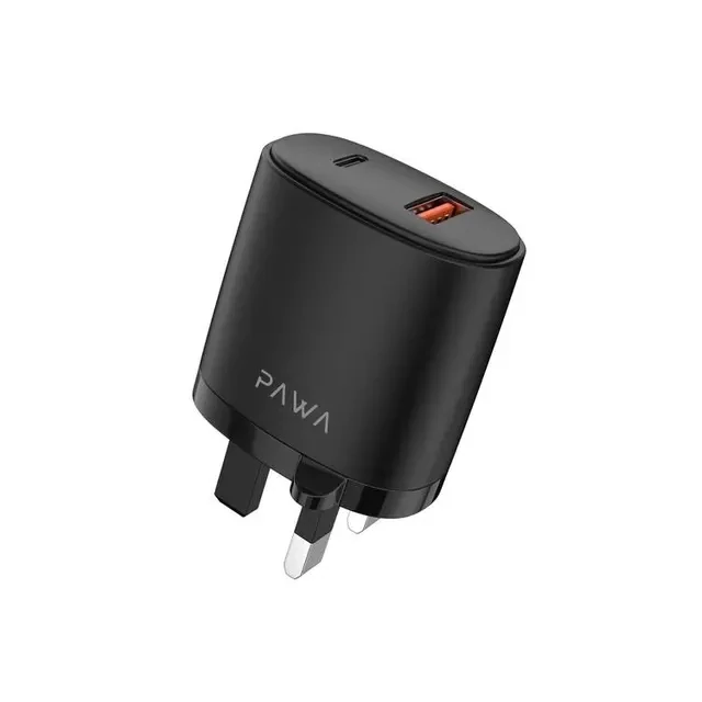 Pawa Solid Travel Charger Dual PD &amp; QC Port - Black