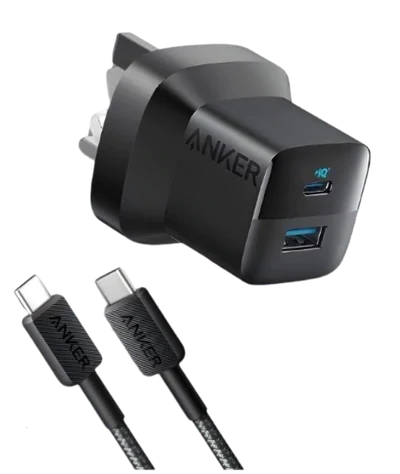 anker 323 charger with 322 usb c to usb c cabke 33 w black