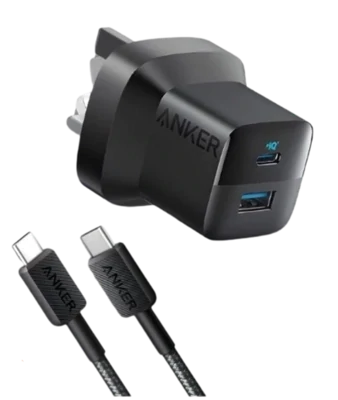 anker 323 charger with 322 usb c to usb c cabke 33 w black