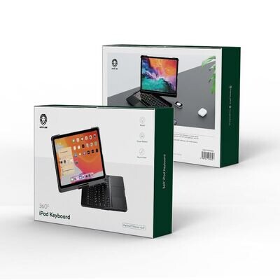 Green Lion 360° iPad Keyboard 500mAh-IPad Air 10.9&quot; &amp; Pro 11&quot;-Black