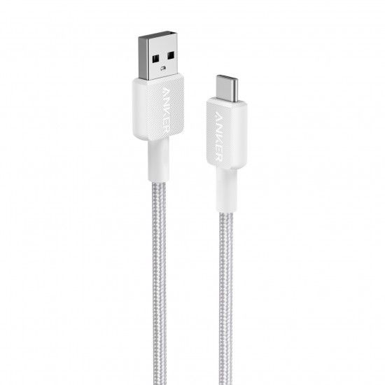 Anker 322 USB-A To USB-C Cable 0.9m/3ft Braided White