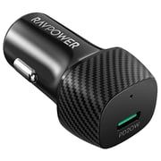 Ravpower UBS-C Fast Car Charger Black