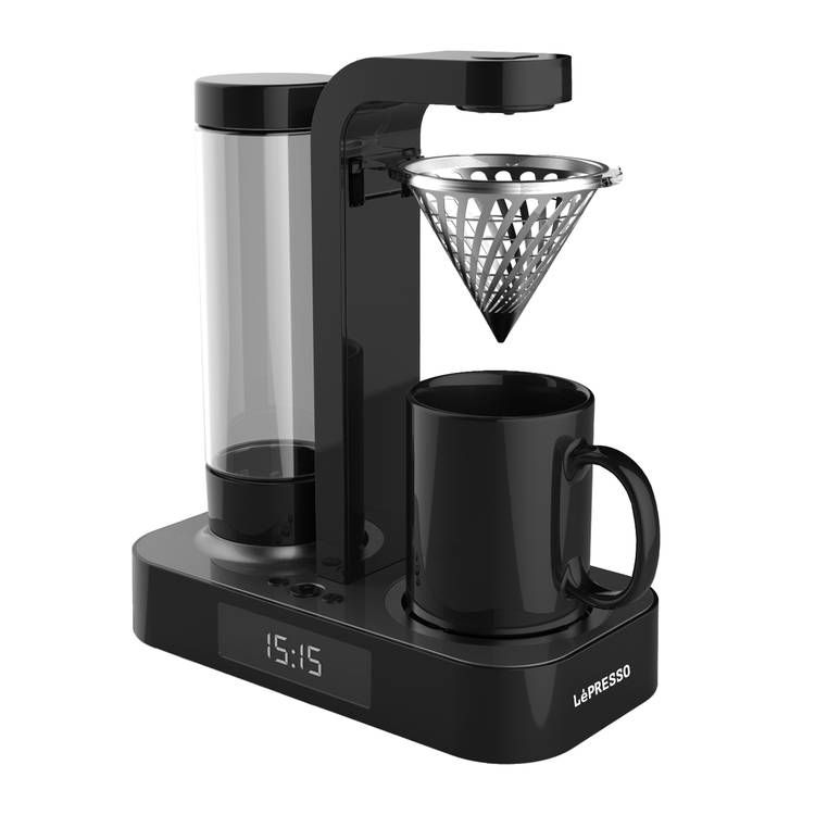 Lepresso Coffee Drip Machine 500ml with LED Clock Display - Black